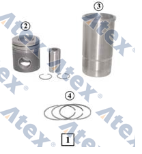 611-43536 3840278, 3843536 Piston Ring Set Piston