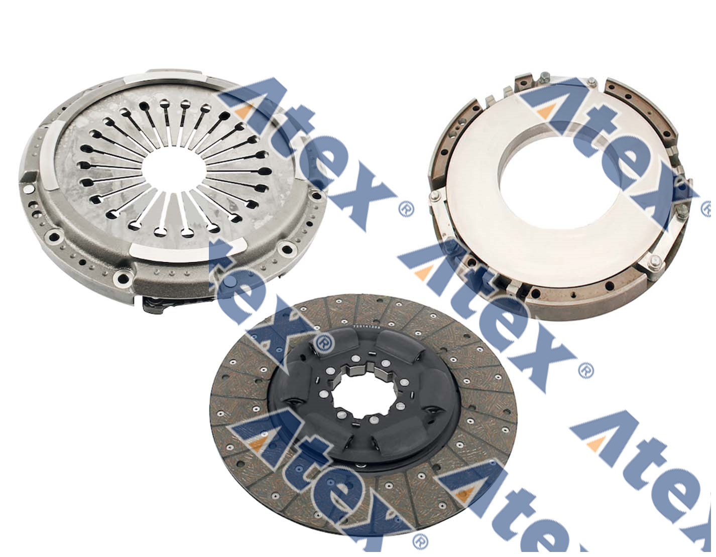 644-69135 1669134, 1669135, 1669137, 1669139, 1669657, 1669821, 1672942, 20571927, 3192208, 3488 018 031, 8112603, 85000311 Clutch Kit, Ø400mm 1669137 *1 Clutch Cover(8112603) 1669139 *1 Disk 1669134 *1 Plate