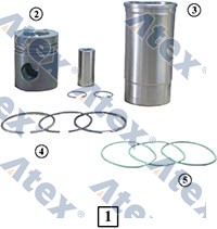 806-50315 550315 Piston Gömlek Sekman Set Ø115,00 Mm