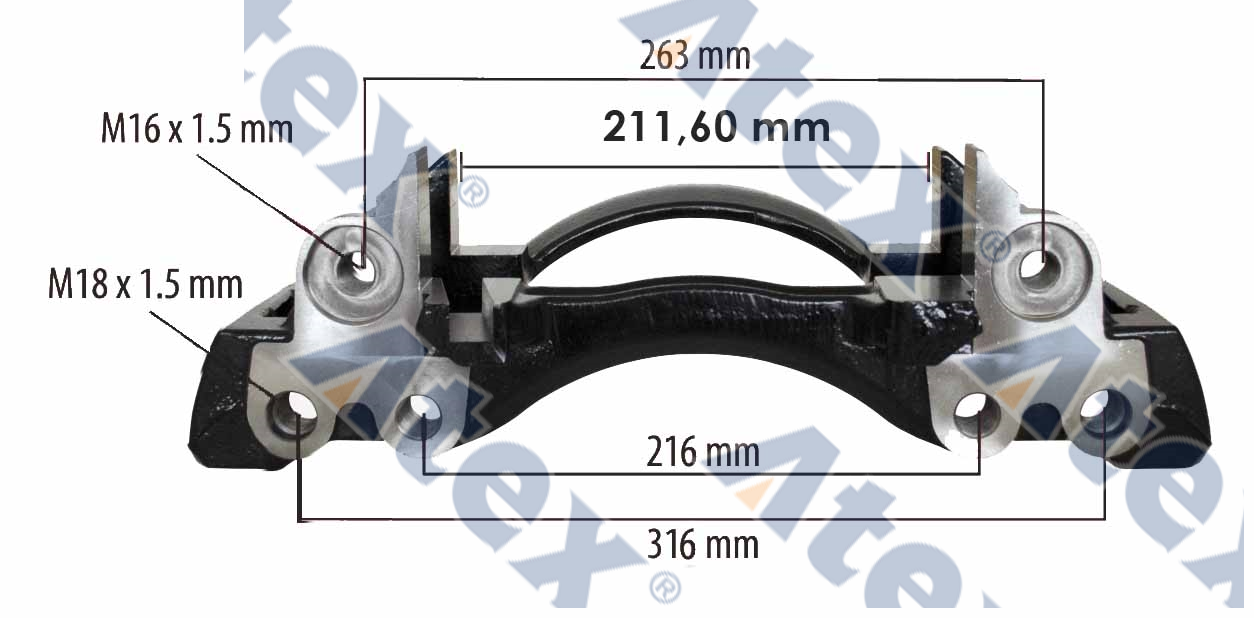 910-20514 20514 Caliper Carrier, Lh (saf Axle)