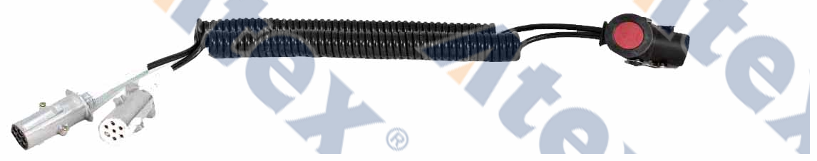 910-91602 6-30057.40 Adapter Cable With Aluminium Plugs, From 15 Pin To 2x7 Pin Plugs, Iso 12098›iso 1185+iso 3731 4m