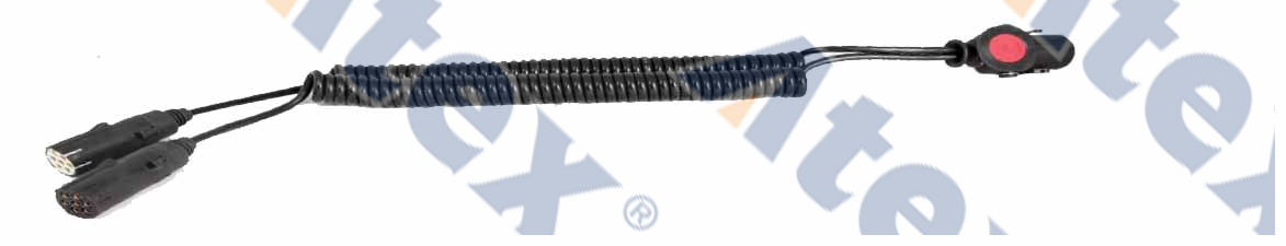 910-91604 6-30059.40 Adapter Cable With Plastic Ejr Plugs, From 15 Pin To 2x7 Pin Plugs, Iso 12098›iso 1185+iso 3731 4m